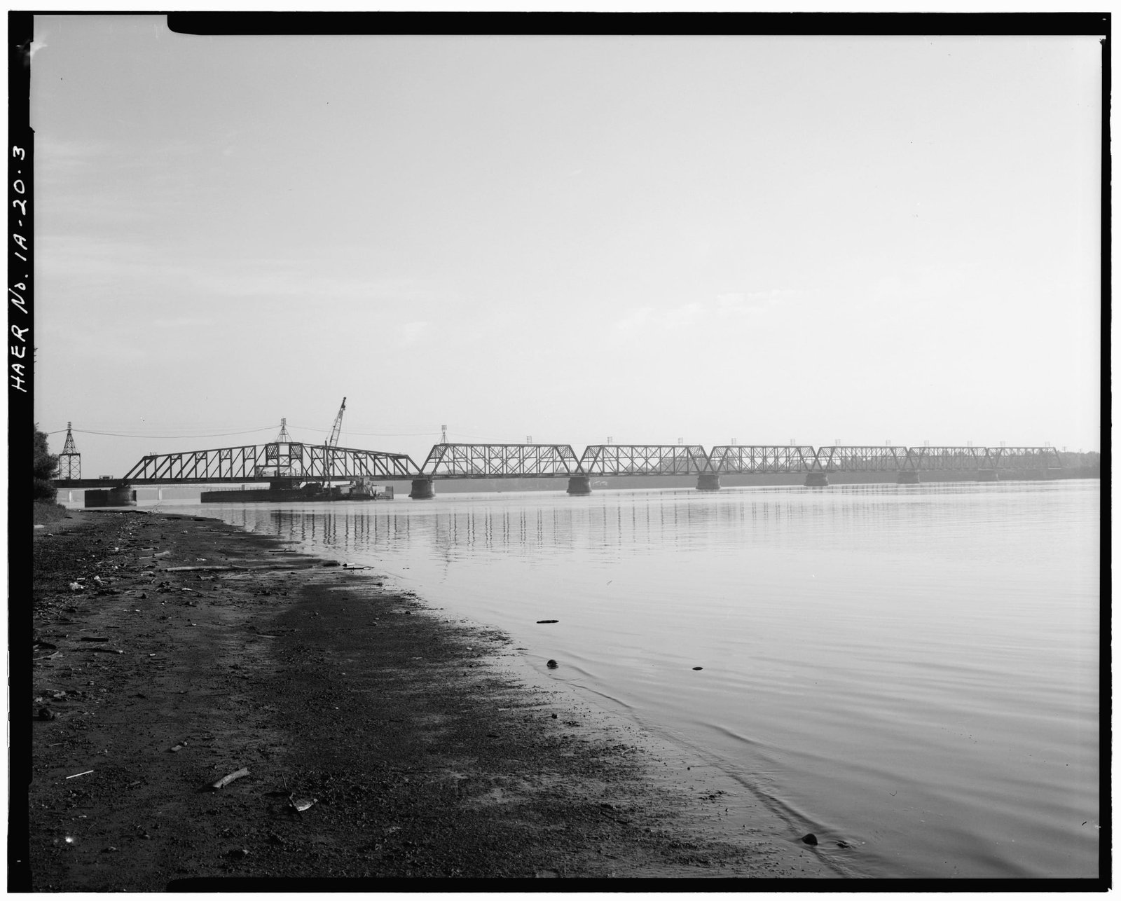 Overview from southwest quadrant, previous bridge